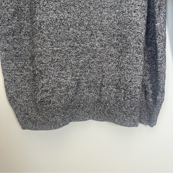 Cashmere Cotton Blend Hawker Rye Heather Charcoal Gray 1/4 Zip Pullover Large - Picture 2 of 9